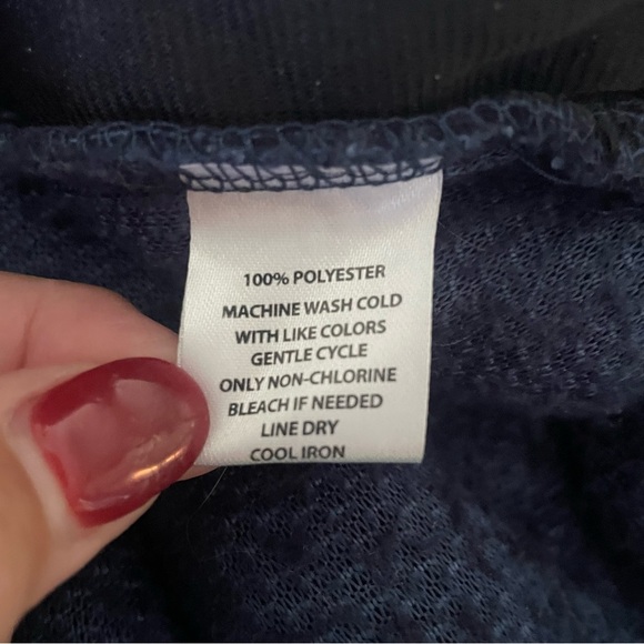 Natural Blue mens Blue Textured Sweater 1/4 zip fleece size large - Picture 6 of 6